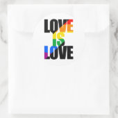 Liebe ist Liebe Runder Aufkleber (Tasche)