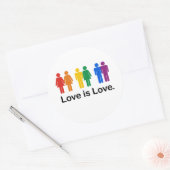 Liebe ist Liebe Runder Aufkleber (Umschlag)