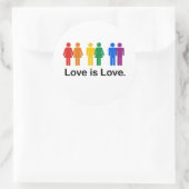 Liebe ist Liebe Runder Aufkleber (Tasche)