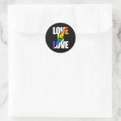 LIEBE IST LIEBE RUNDER AUFKLEBER (Tasche)