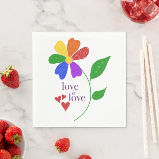 Liebe ist Liebe, sagt alles, für alle Familien. Serviette (Beispiel)