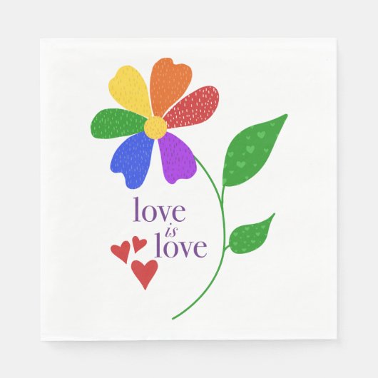 Liebe ist Liebe, sagt alles, für alle Familien. Serviette (Vorderseite)