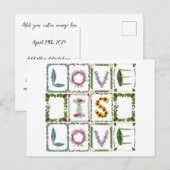 Liebe ist Liebe Save the Date oder Ankündigung Postkarte (Vorne/Hinten)