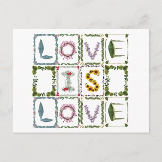 Liebe ist Liebe Save the Date oder Ankündigung Postkarte (Vorderseite)