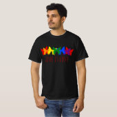 Liebe ist Liebe Schmetterling Rainbow Black T-Shirt (Vorne ganz)