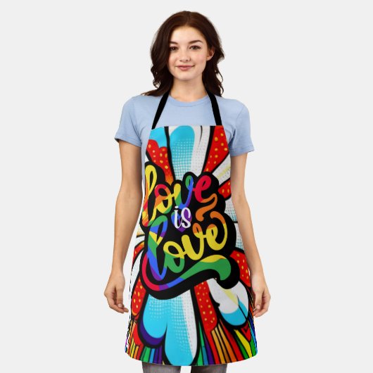 Liebe ist Liebe Schürze (Getragen)