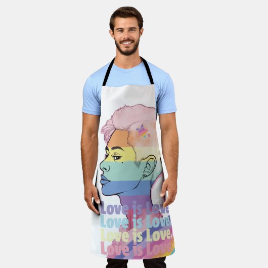 Liebe ist Liebe Schürze (Getragen)
