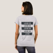 Liebe ist Liebe Schwarz Grau T-Shirt (Schwarz voll)