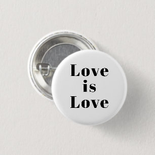 "Liebe ist Liebe" Schwarz-weiß Button