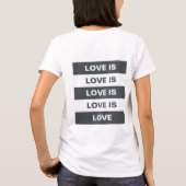 Liebe ist Liebe Schwarz-weiß T-Shirt (Rückseite)