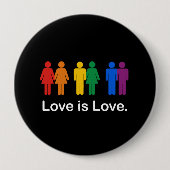 LIEBE IST LIEBE-SCHWARZES BUTTON (Vorderseite)