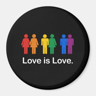 LIEBE IST LIEBE-SCHWARZES MAGNET