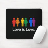 LIEBE IST LIEBE-SCHWARZES MOUSEPAD (Mit Mouse)