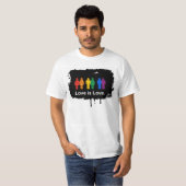 LIEBE IST LIEBE-SCHWARZES T-Shirt (Vorne ganz)