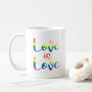 Liebe ist Liebe Script Gay Pride Kaffeetasse