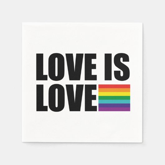 Liebe ist Liebe Serviette (Vorderseite)