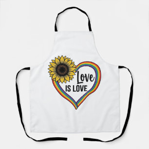 Liebe ist Liebe Sonnenblumen Herz Vintage Vektor S Schürze