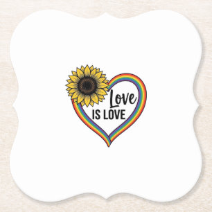 Liebe ist Liebe Sonnenblumen Herz Vintage Vektor T Untersetzer