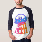 LIEBE IST LIEBE Space Außerirdischen Farbenfrohe R T-Shirt (Vorderseite)