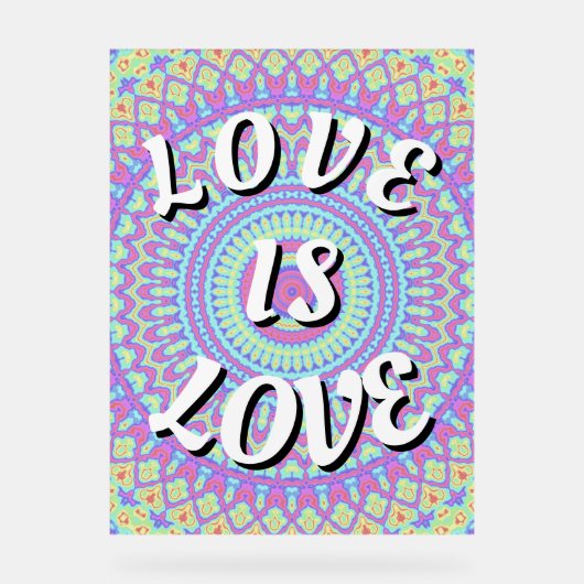 Liebe ist Liebe-Stolperring Acrylschild (Vorderseite)