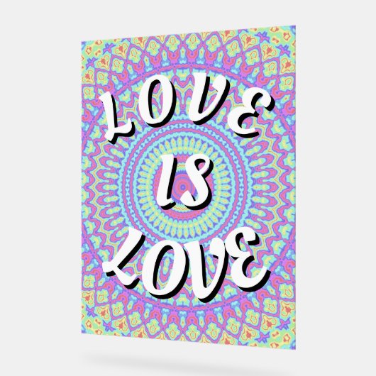 Liebe ist Liebe-Stolperring Acrylschild (Winkel)