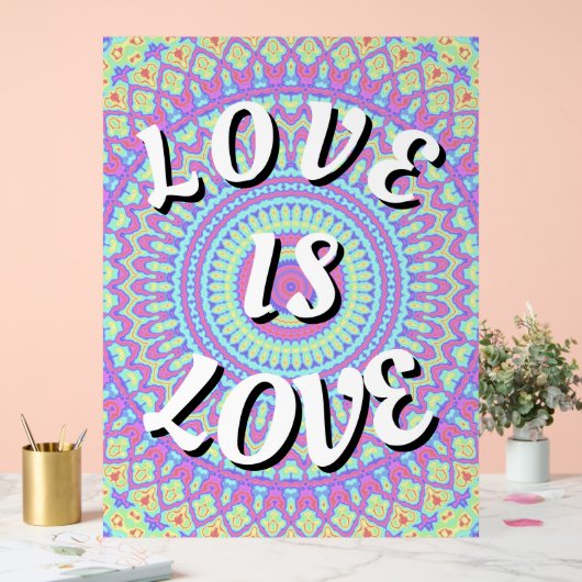 Liebe ist Liebe-Stolperring Acrylschild (Hochzeit)