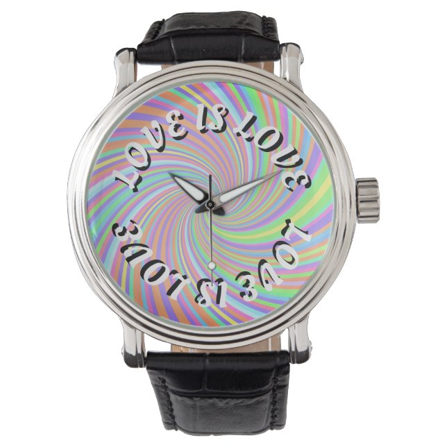 Liebe ist Liebe-Stolz Armbanduhr (Vorderseite)