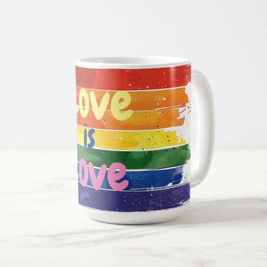 Liebe ist Liebe, Stolz Design Kaffeetasse (VorderseiteRechts)