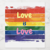 Liebe ist Liebe, Stolz Design Weinetikett (Einzelnes Label)