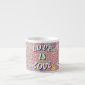 Liebe ist Liebe-Stolz Espressotasse (Vorderseite)