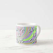 Liebe ist Liebe-Stolz Espressotasse (Vorderseite Rechts)