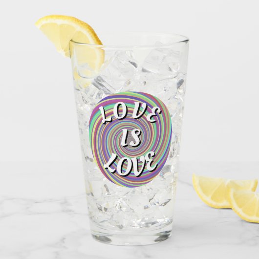 Liebe ist Liebe-Stolz Glas (Vorderseite Ice)