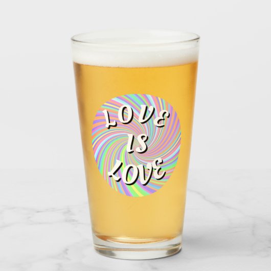Liebe ist Liebe-Stolz Glas (Vorne (Gefüllt))