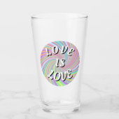 Liebe ist Liebe-Stolz Glas (Vorderseite)