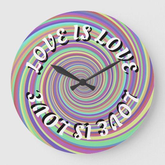 Liebe ist Liebe-Stolz Große Wanduhr (Vorderseite)