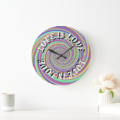 Liebe ist Liebe-Stolz Große Wanduhr (Zuhause)