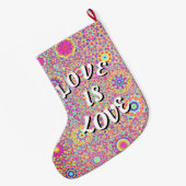 Liebe ist Liebe-Stolz Großer Weihnachtsstrumpf (Rückseite (Hängend))