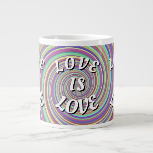 Liebe ist Liebe-Stolz Jumbo-Tasse (Vorderseite)