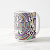 Liebe ist Liebe-Stolz Kaffeetasse (VorderseiteRechts)