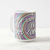 Liebe ist Liebe-Stolz Kaffeetasse (Vorderseite Links)