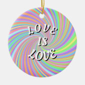 Liebe ist Liebe-Stolz Keramik Ornament (Vorne)