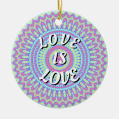 Liebe ist Liebe-Stolz Keramik Ornament (Vorne)
