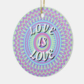 Liebe ist Liebe-Stolz Keramik Ornament (Links)