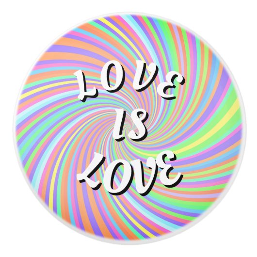 Liebe ist Liebe-Stolz Keramikknauf (Vorderseite)