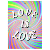 Liebe ist Liebe-Stolz Klemmbrett (Rückseite)