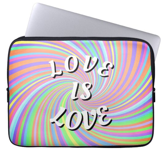 Liebe ist Liebe-Stolz Laptopschutzhülle (Vorderseite)