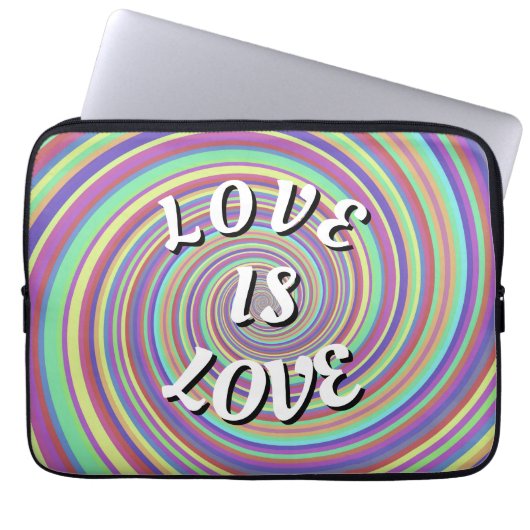 Liebe ist Liebe-Stolz Laptopschutzhülle (Vorderseite)