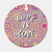 Liebe ist Liebe-Stolz Ornament Aus Metall (Rückseite)