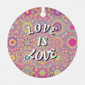 Liebe ist Liebe-Stolz Ornament Aus Metall (Vorderseite)