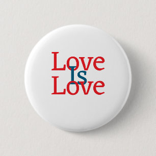 Liebe ist Liebe Stolz rot Juni LGBTQ Einfachtext Button